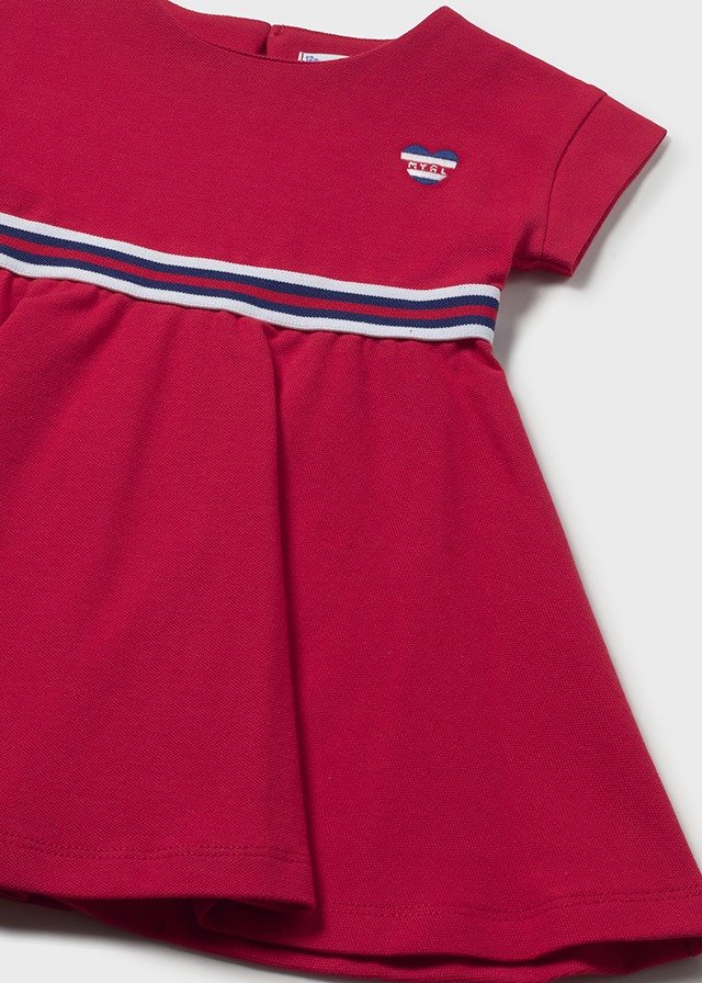 Baby dress with contrasting detail