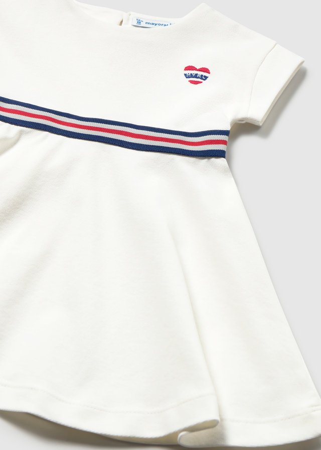 Baby dress with contrasting detail