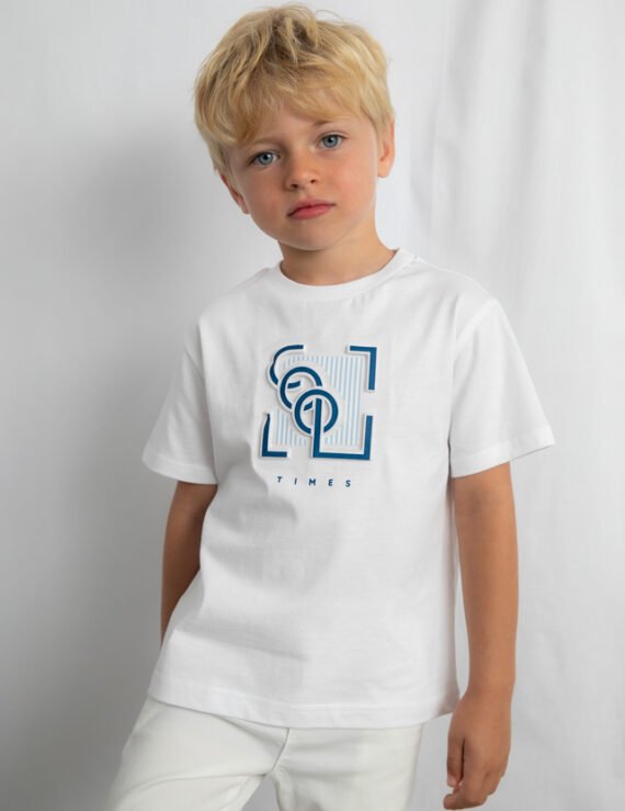 Embossed T-shirt for boys
