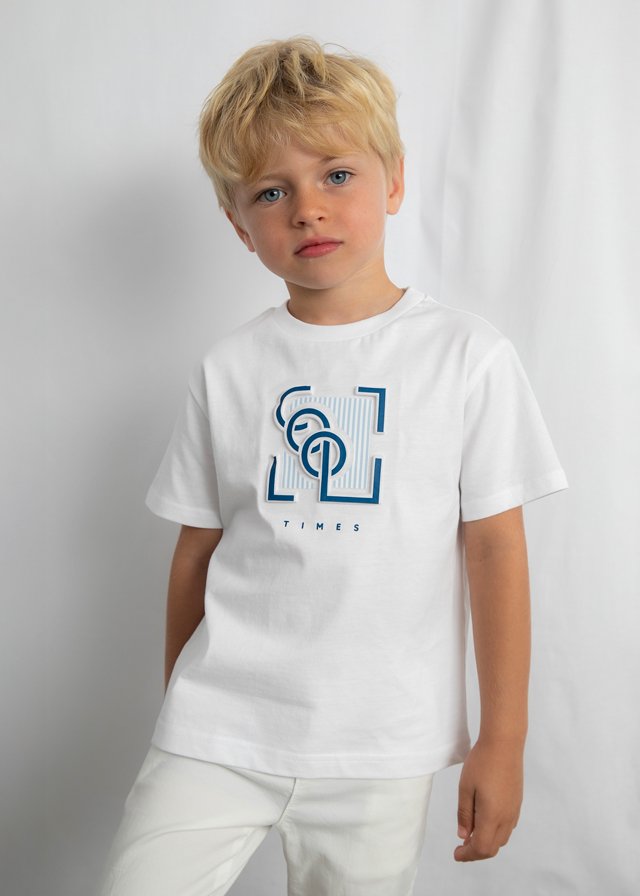 Embossed T-shirt for boys