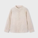 Long-sleeved shirt with mandarin collar for boys