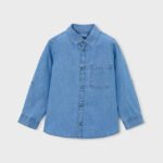 ong-sleeved denim shirt for boys