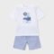 Embroidered set with Bermuda Shorts boy