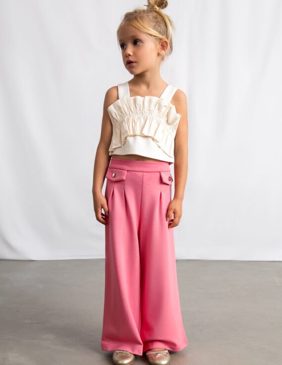 Long knit pants girls