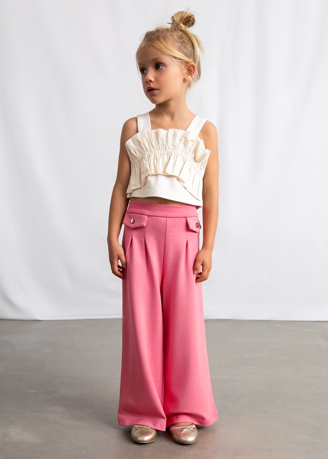 Long knit pants girls