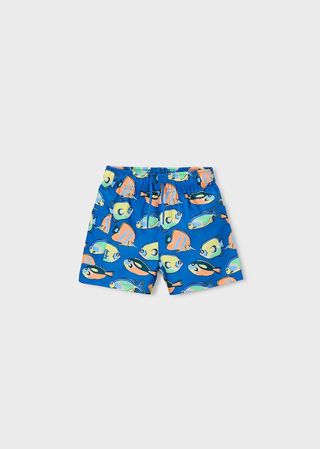 Boys bermuda print swim shorts