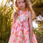 Floral bow dress for girls
