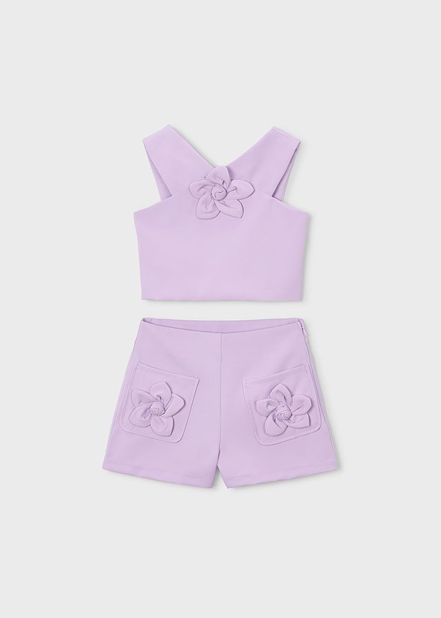 Flower set with Bermuda Shorts girl
