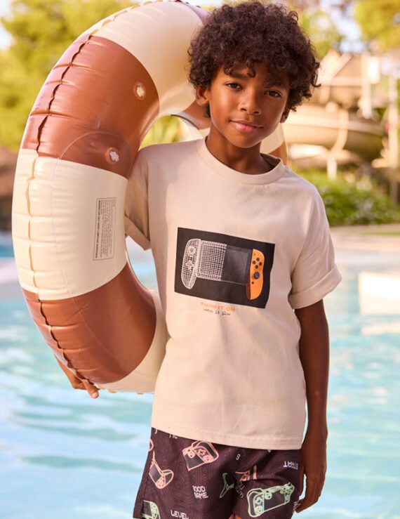 Boy's -printed T-shirt