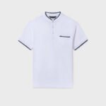 Mandarin collar polo shirt boy