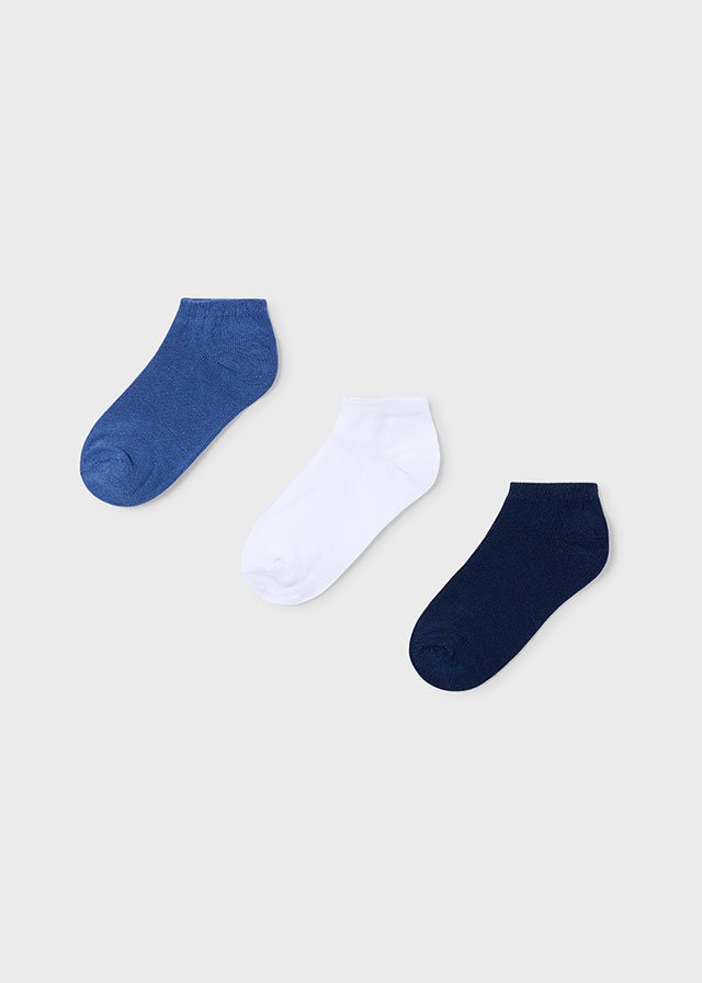 Boy Set of 3 Plain Socks