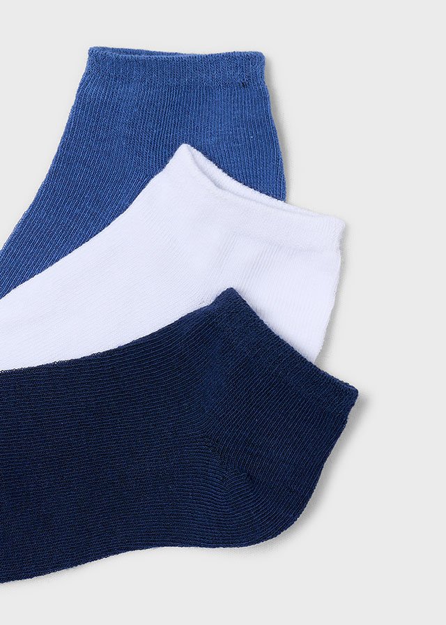 Boy Set of 3 Plain Socks