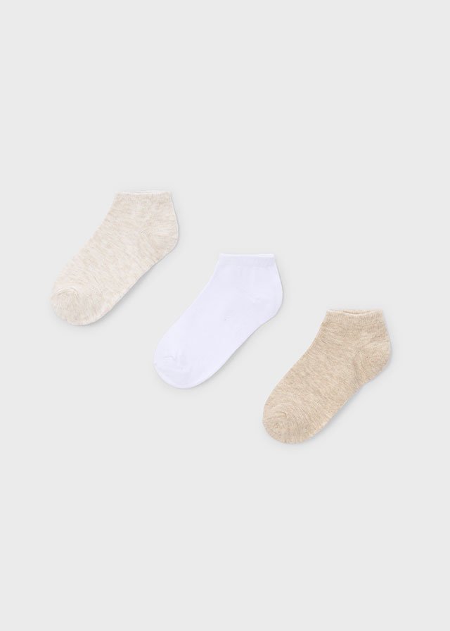 Boy Set of 3 Plain Socks