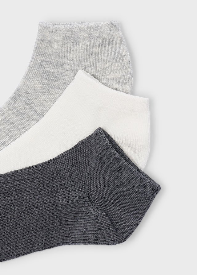 Boy Set of 3 Plain Socks
