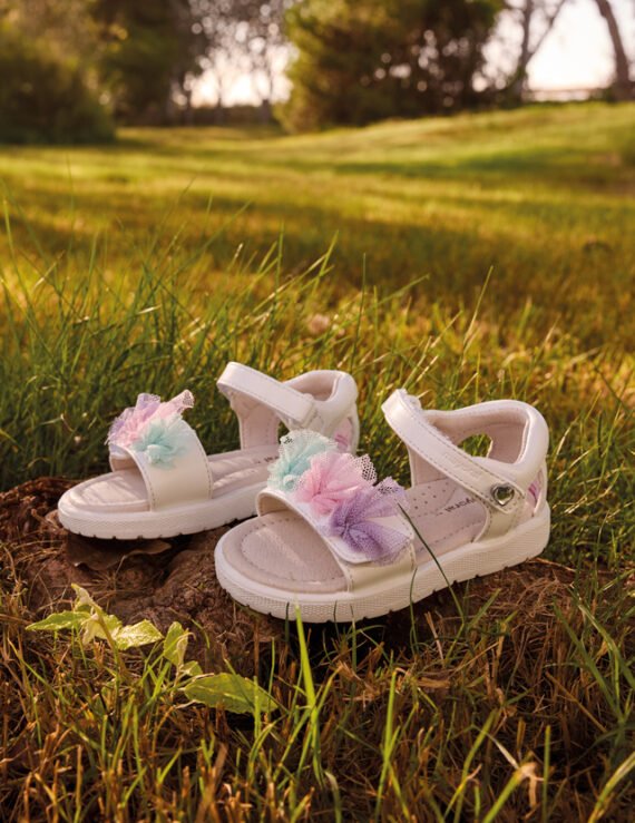 Baby tulle detail sandal