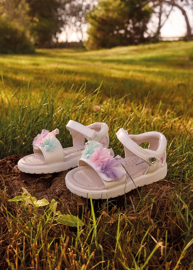 Baby tulle detail sandal