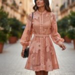 Lace dress with flowers