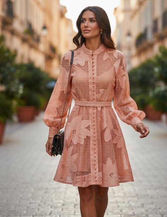 Lace dress with flowers
