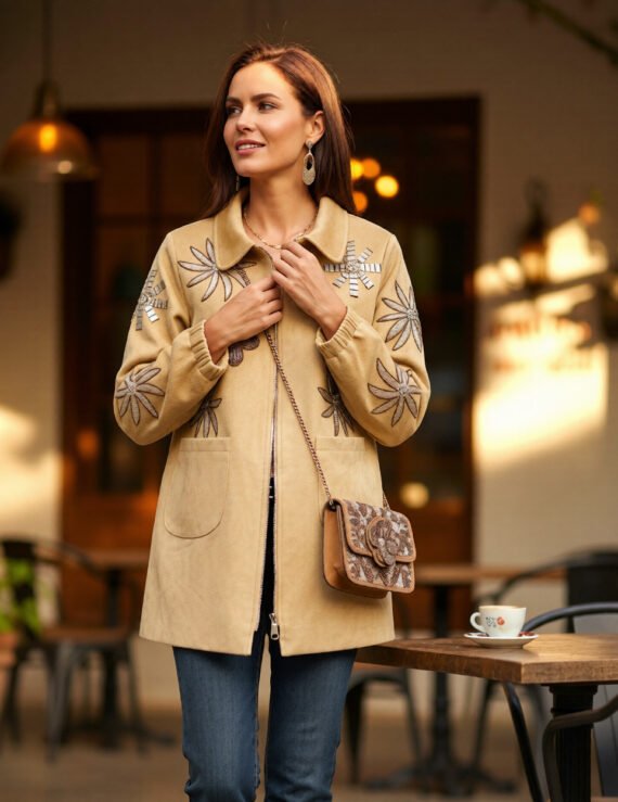 Trench coat with details