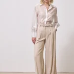 Highwaist pants with belt