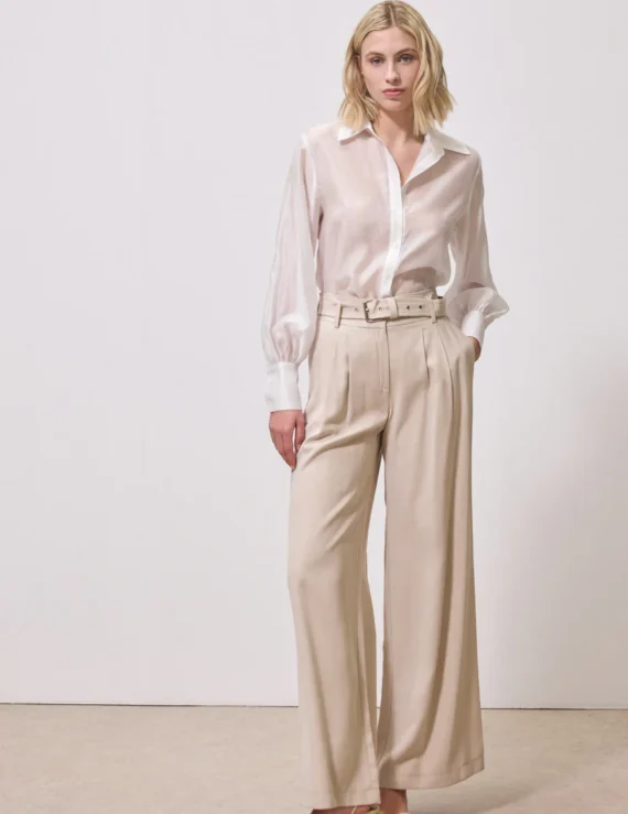Highwaist pants with belt