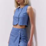 Short denim pants