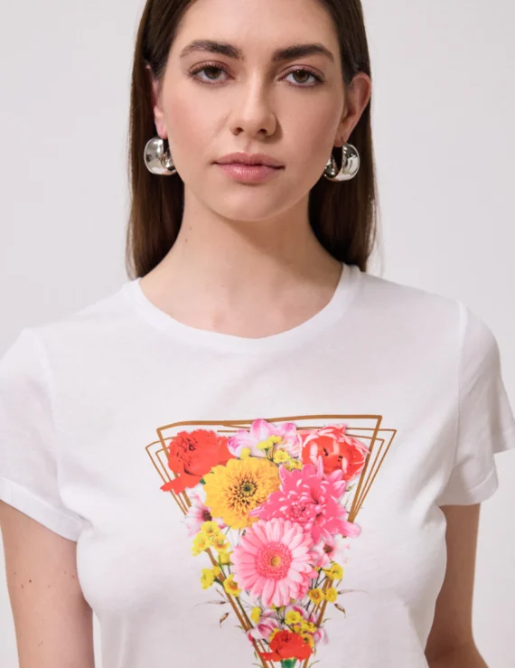 T-shirt print flowers