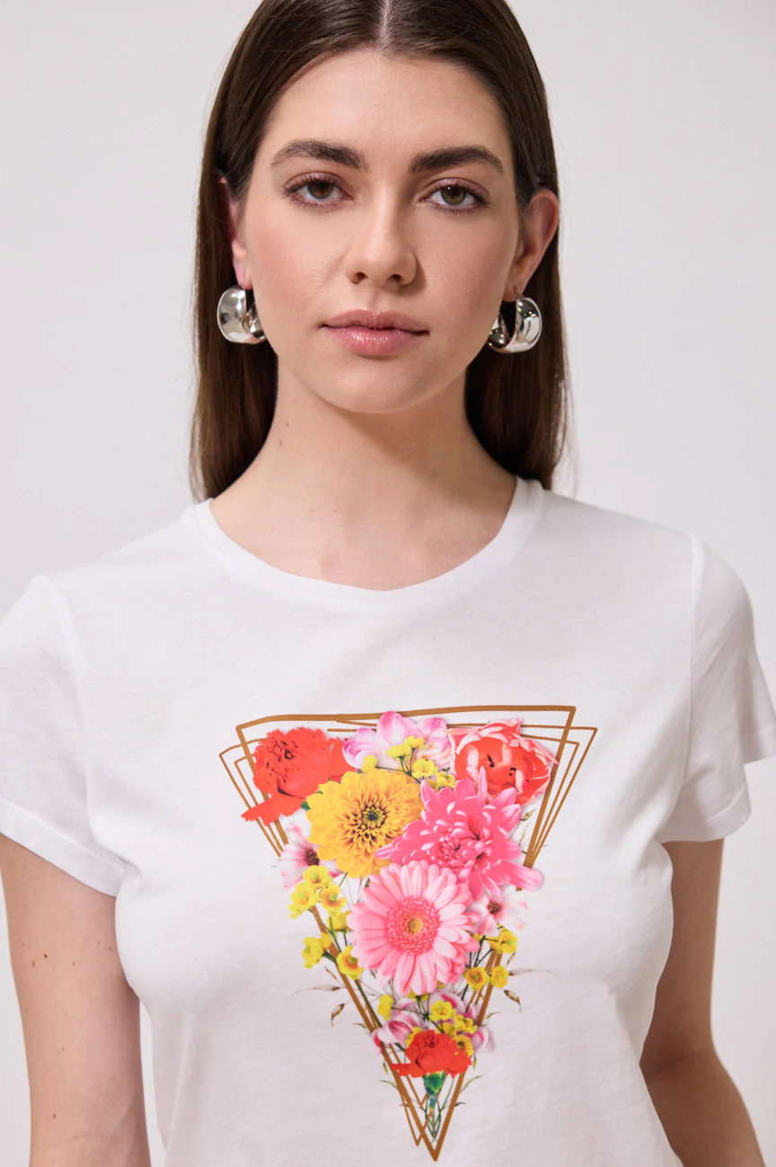 T-shirt print flowers