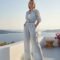 Embroidery silk set with pants