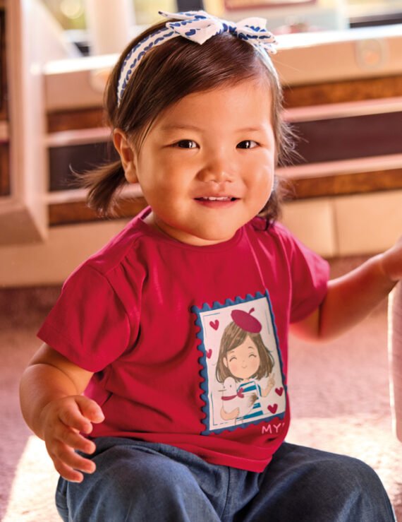 Print t-shirt with headband baby