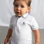 Contrast baby boat polo shirt