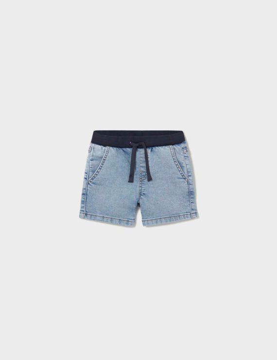 Bermuda jean shorts baby with elasticated waist