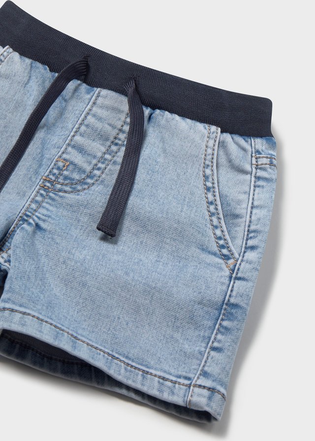 Bermuda jean shorts baby with elasticated waist