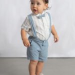 Set with Bermuda Shorts baby and bowtie