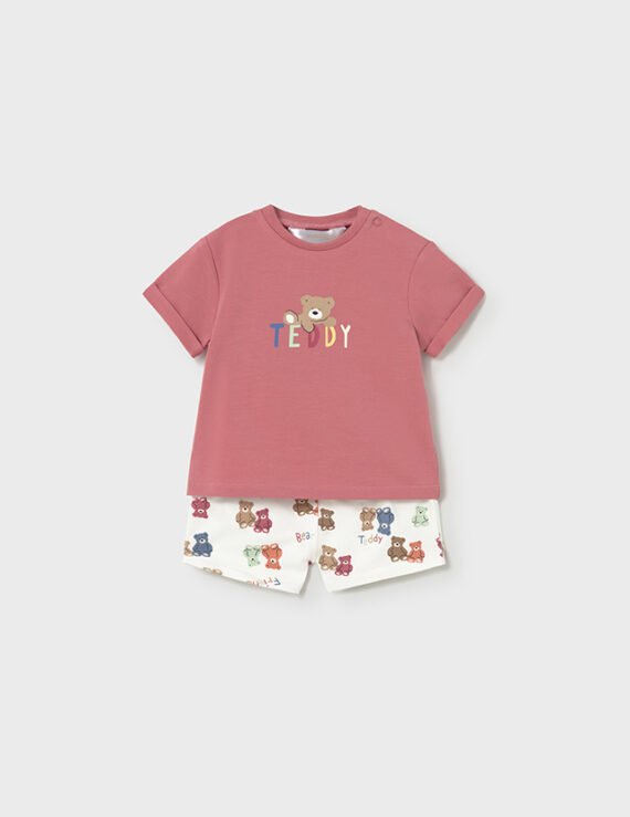 Newborn set printed shorts and shirt