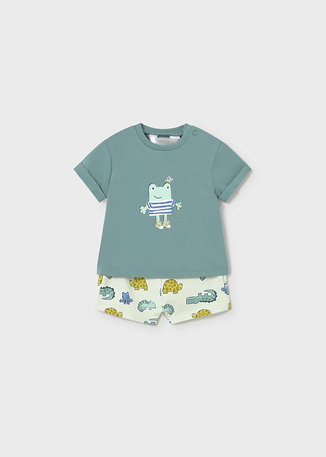 Newborn set printed shorts and shirt
