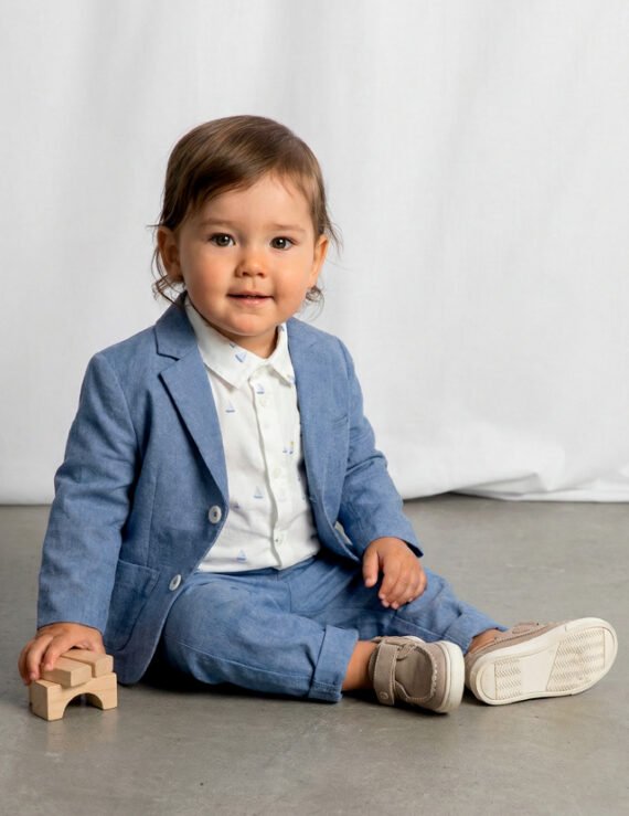 Linen suit baby