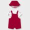 Mock dungarees with newborn hat
