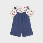 Print dungaree set baby