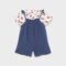 Print dungaree set baby