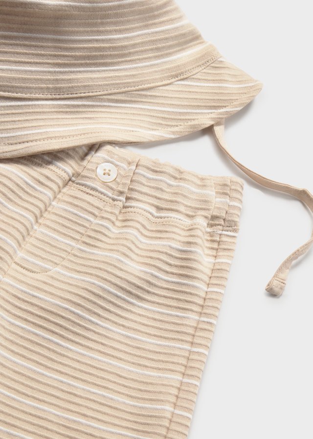 3-piece knit set with baby hat