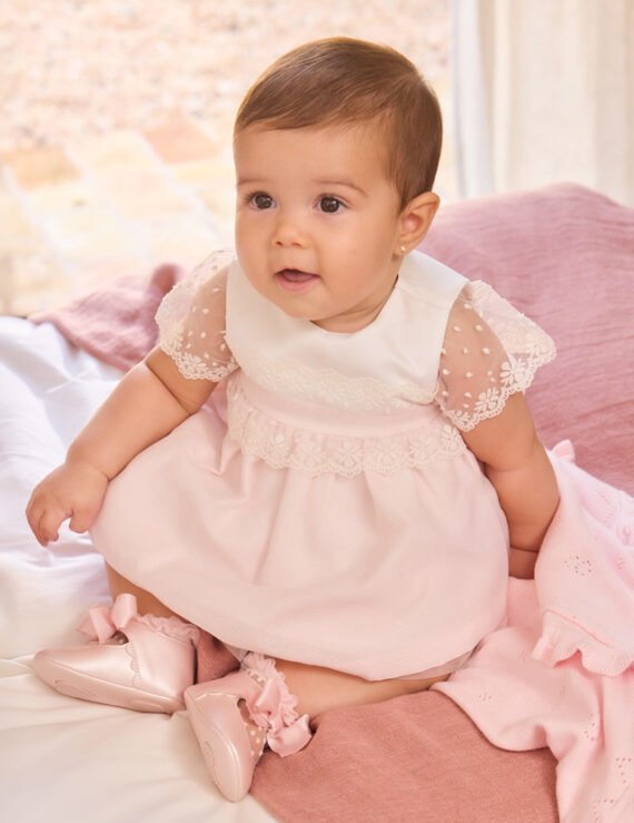 Combined ceremony dress newborn with nappy cover