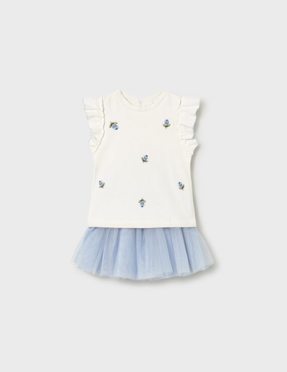 Baby set Bermuda flowers and t-shirt