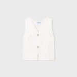 Girl's knitted waistcoat with buttons