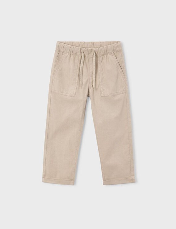 Long jogger trousers with linen for boys
