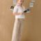 Girls' long twill trousers