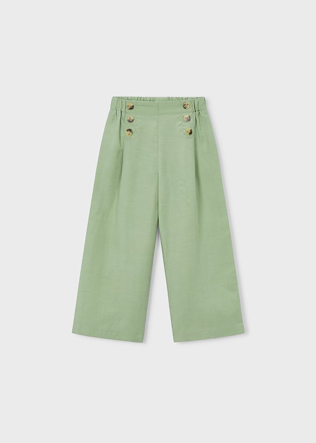 Girls' long button-up pants