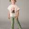 Girls' ribbed flare leggings