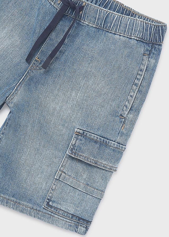 Boy's denim cargo shorts