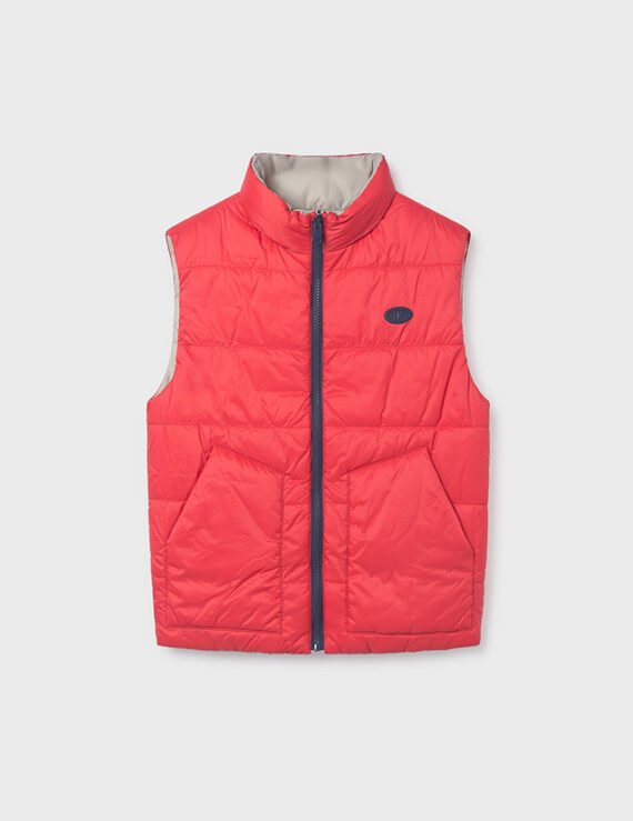 Reversible padded waistcoat for boys